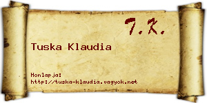 Tuska Klaudia névjegykártya