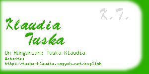 klaudia tuska business card